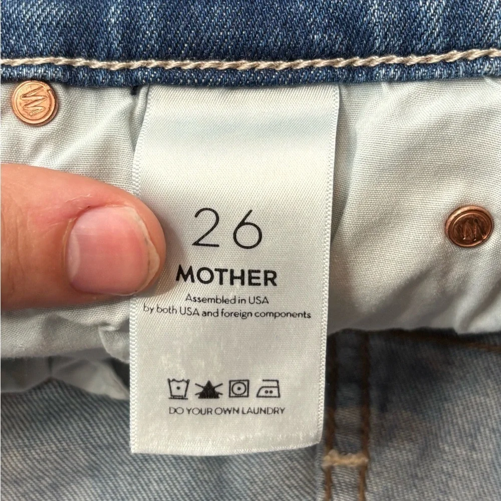 Mother denim the charmer satisfaction blue skinny jeans size 27
